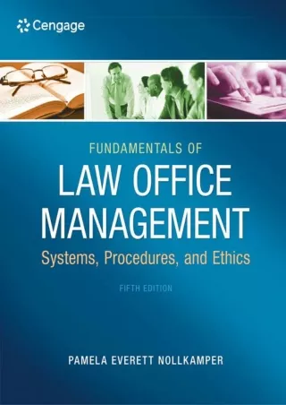PDF/READ/DOWNLOAD Fundamentals of Law Office Management read