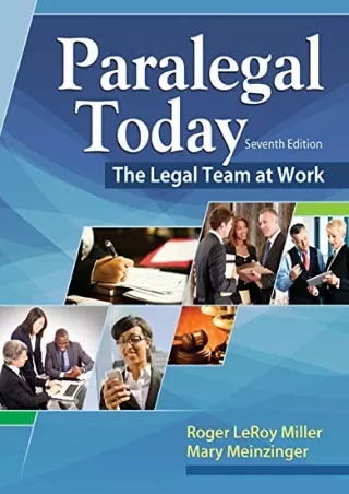 [PDF] DOWNLOAD Paralegal Today: The Legal Team at Work bestseller