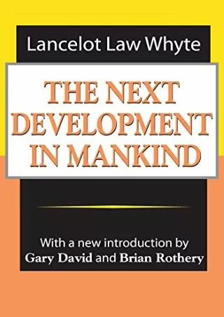 PDF/READ/DOWNLOAD The Next Development of Mankind epub