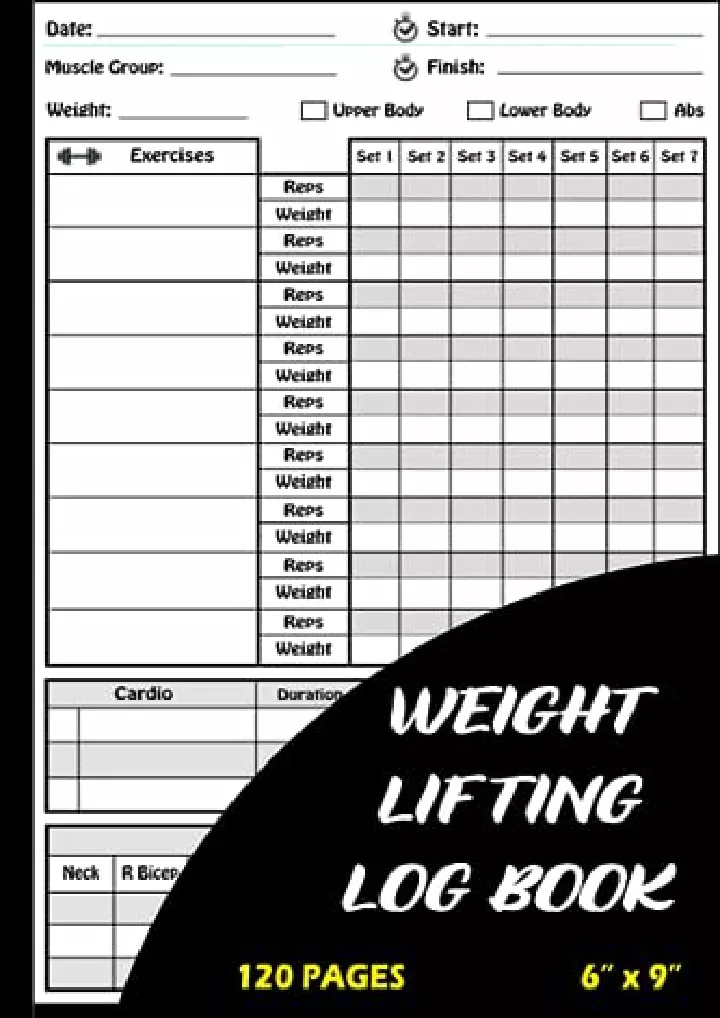 weight lifting log book workout tracker