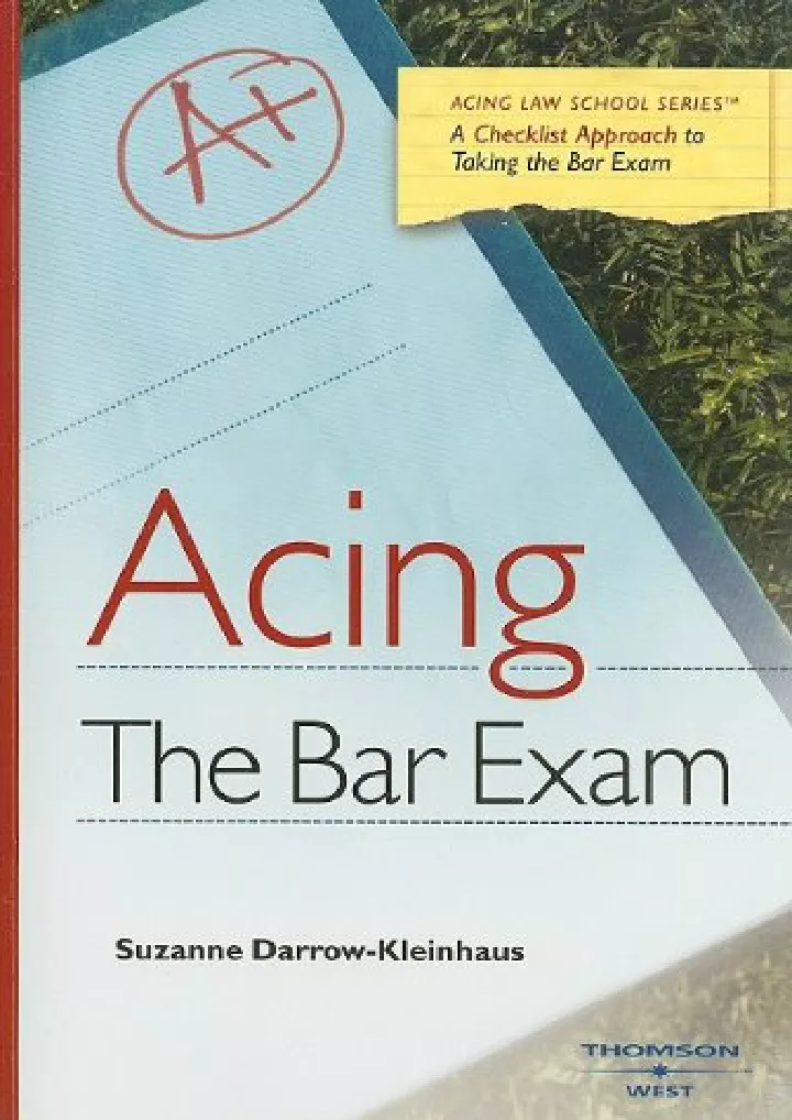 acing the bar exam acing series download pdf read