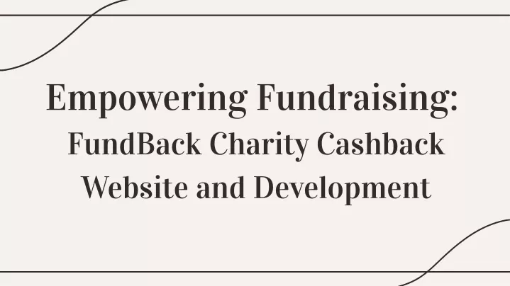 empowering fundraising fundback charity cashback