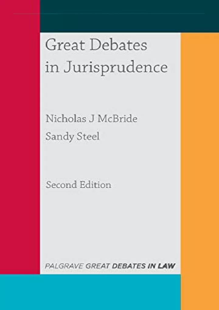 great debates in jurisprudence great debates