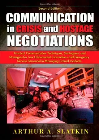 PDF_ Communication in Crisis and Hostage Negotiations: Practical Communicat