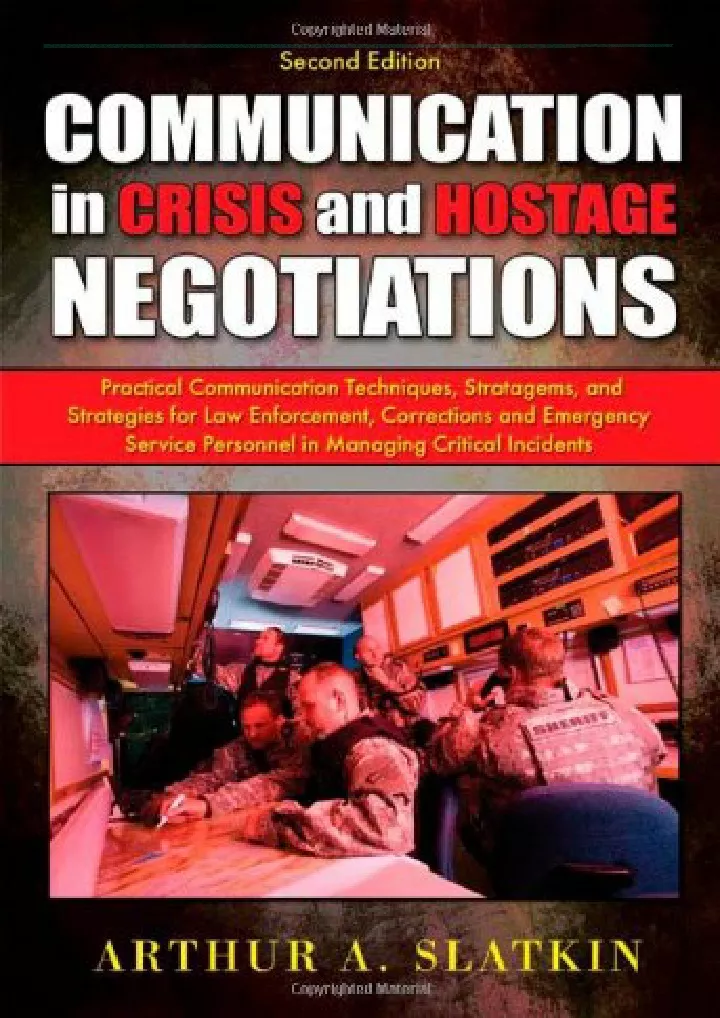 communication in crisis and hostage negotiations