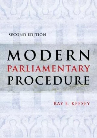 [PDF READ ONLINE] Modern Parliamentary Procedure ebooks