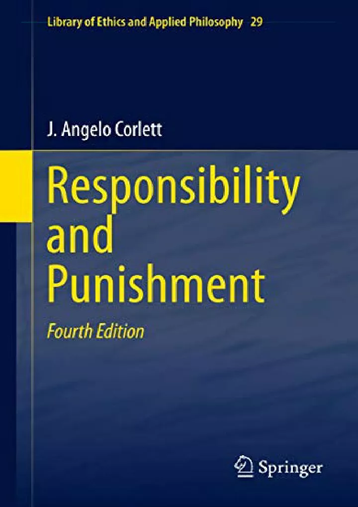 responsibility and punishment library of ethics