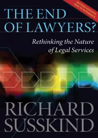 Download Book [PDF] The End of Lawyers?: Rethinking the nature of legal ser