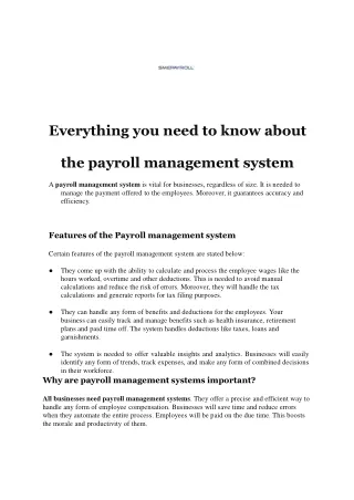 everything you need to know about the payroll