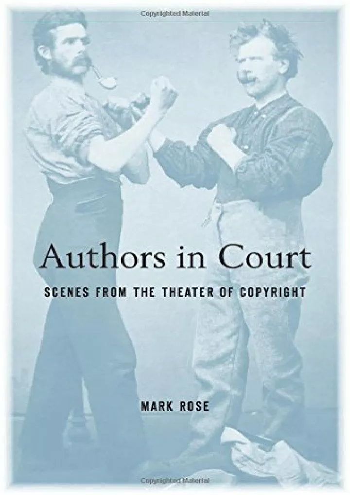 authors in court scenes from the theater