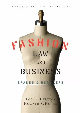 Read ebook [PDF] Fashion Law & Business: Brands & Retailers free