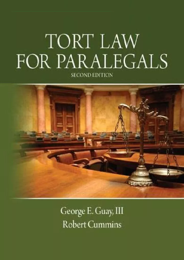 tort law for paralegals download pdf read tort