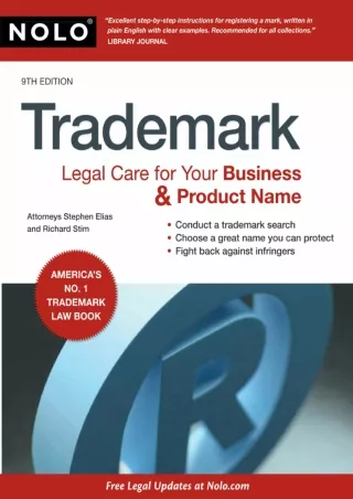 Read ebook [PDF] Trademark: Legal Care for Your Business & Product Name ebo