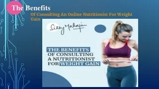 Benefits Of Consulting An Online Nutritionist - Silky Mahajan