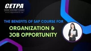 the benefits of sap course for