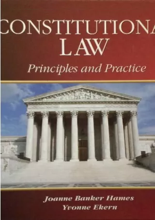 [PDF READ ONLINE] Constitutional Law: Principles and Practice free