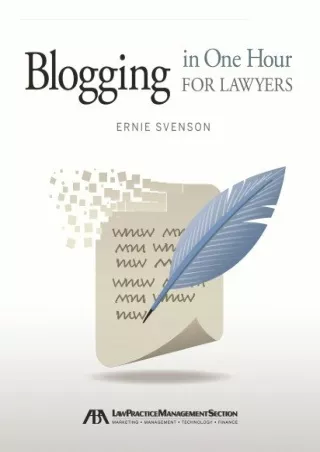 READ [PDF] Blogging in One Hour for Lawyers ebooks