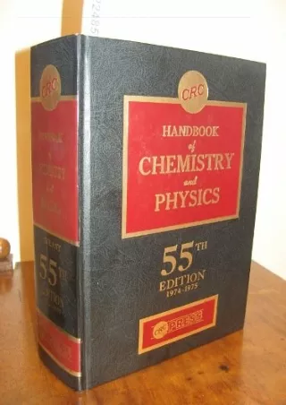 Download Book [PDF] CRC Handbook of Chemistry and Physics epub