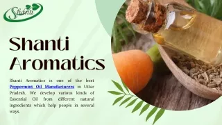 Shanti Aromatics- Essential Oils Manufacturers