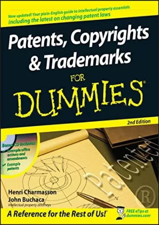 [PDF READ ONLINE] Patents, Copyrights and Trademarks For Dummies bestseller