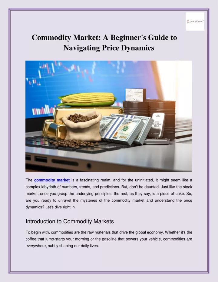 commodity market a beginner s guide to navigating