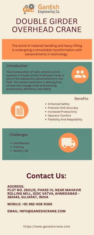 Are you searching for the latest Infographic on the Double Girder Overhead Crane