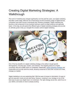 creating digital marketing strategies