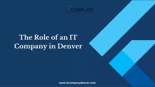 The Role of an IT Company in Denver_ _