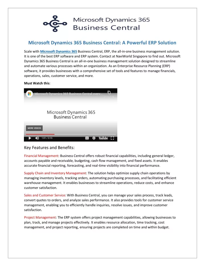 microsoft dynamics 365 business central