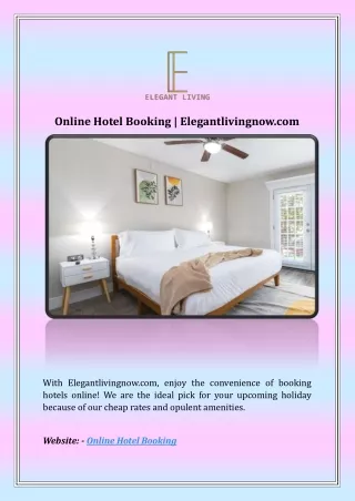 Online Hotel Booking | Elegantlivingnow