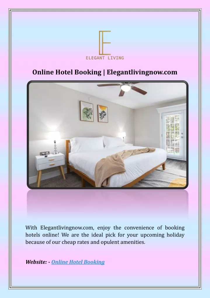 online hotel booking elegantlivingnow com