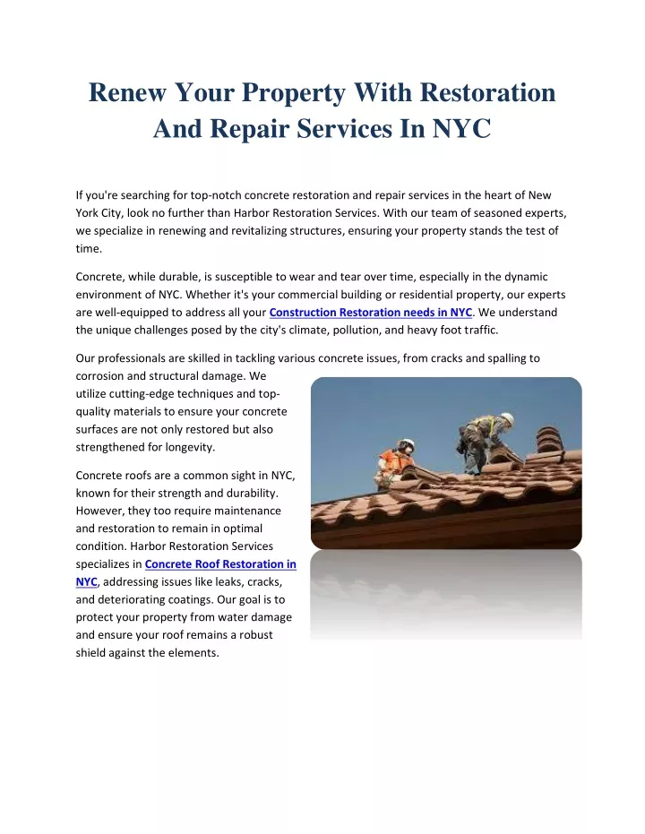 renew your property with restoration and repair