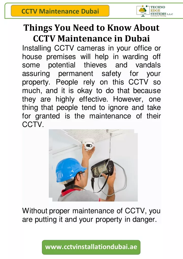 cctv maintenance dubai