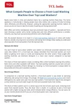 What Compels People To Choose A Front-Load Washing Machine Over Top Load Washers - slide 1