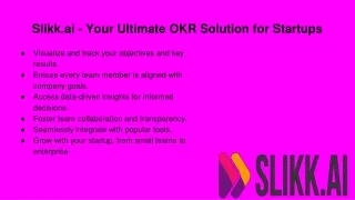 Slikk.ai - Your Ultimate OKR Solution for Startups