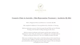 Prp Skin Rejuvenation In Sydney | Aestheticsbykiki.com.au