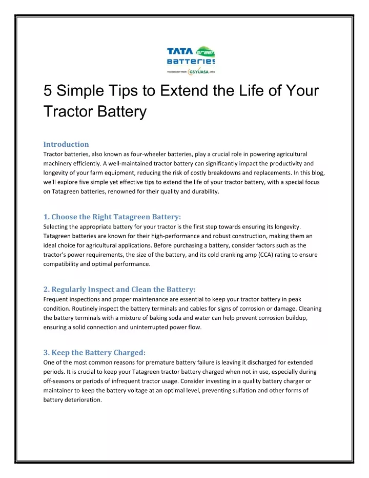 5 simple tips to extend the life of your tractor