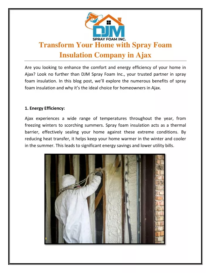 transform your home with spray foam insulation