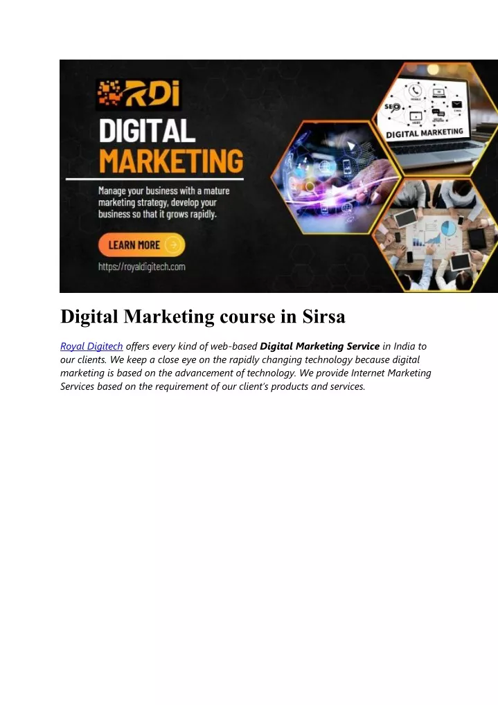 digital marketing course in sirsa