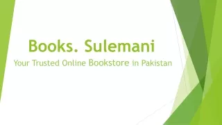 Books. Sulemani Your Trusted Online Bookstore in Pakistan