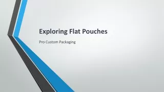 Versatile Flat Pouches | Pro Custom Packaging
