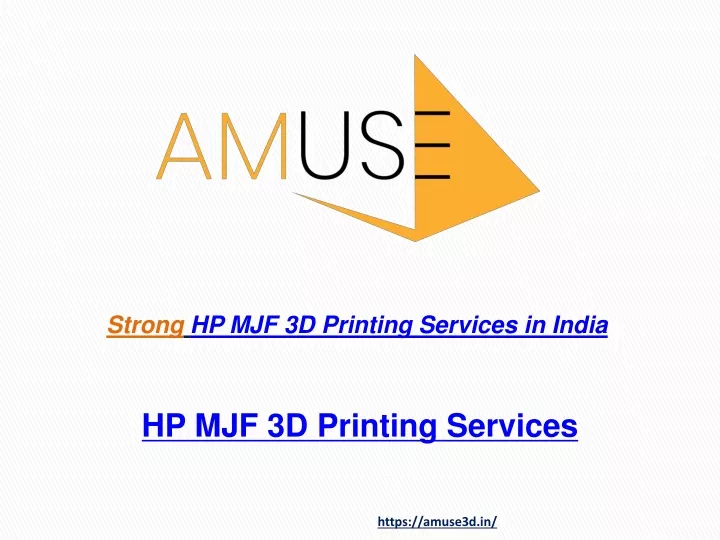 strong hp mjf 3d printing services in india