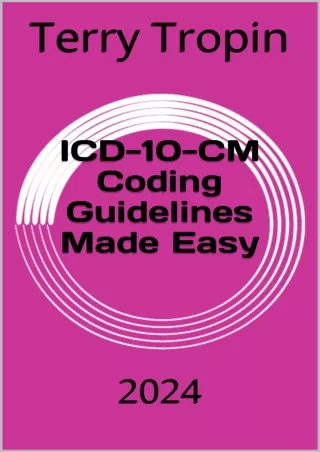 Download Book [PDF] ICD-10-CM Coding Guidelines Made Easy: 2024