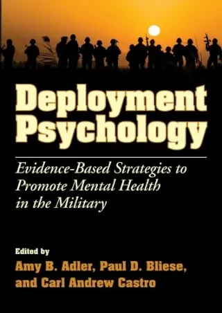 PDF/READ Deployment Psychology: Evidence-Based Strategies to Promote Mental Health in