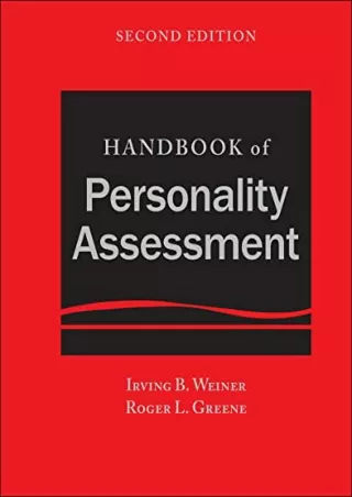 [PDF] DOWNLOAD Handbook of Personality Assessment