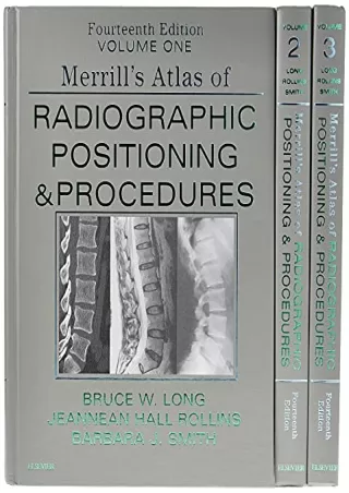 get [PDF] Download Merrill's Atlas of Radiographic Positioning and Procedures - 3-Volume Set