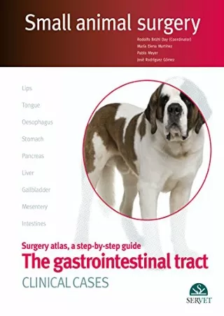 DOWNLOAD/PDF The gastrointestinal tract. Clinical cases. Small animal surgery