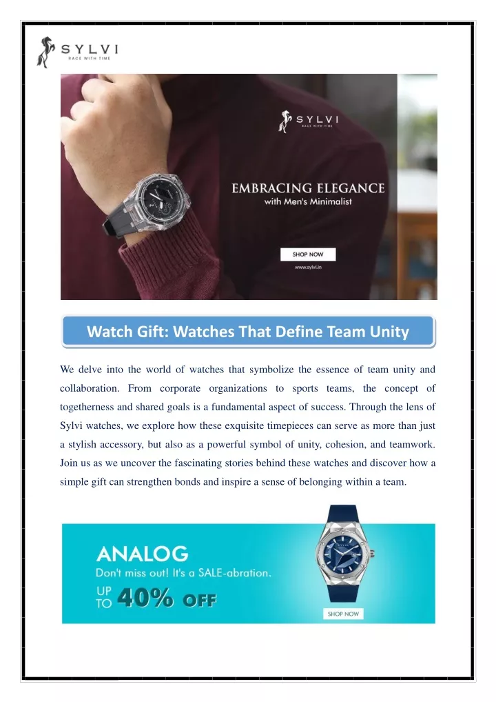 watch gift watches that define team unity