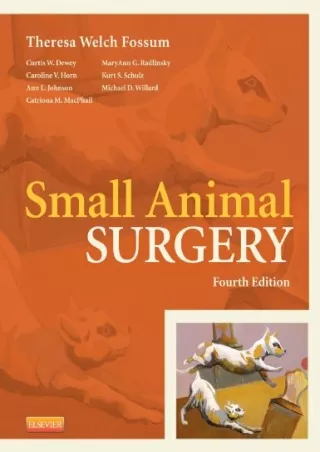 DOWNLOAD/PDF Small Animal Surgery