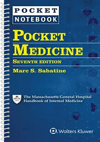 [PDF] DOWNLOAD Pocket Medicine: The Massachusetts General Hospital Handbook of Internal